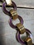 $1 NO RESERVE - Vintage Bracelet purple and gold tone Carousel 2