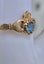 9ct gold with topaz stone claddagh ring . Carousel 10