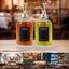 Hands DIY 2 Pcs Coffee Syrup Dispenser Set with 18 Labels 16.9 oz 500 ml Coffe Carousel 5