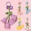 Womens Crochet Bell Orchid Keychain With Bell Knitted Keyrings Bag Pendant Decor Carousel 1
