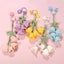 Womens Crochet Bell Orchid Keychain With Bell Knitted Keyrings Bag Pendant Decor Carousel 4