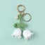 Womens Crochet Bell Orchid Keychain With Bell Knitted Keyrings Bag Pendant Decor Carousel 10