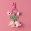 Womens Crochet Bell Orchid Keychain With Bell Knitted Keyrings Bag Pendant Decor Carousel 11
