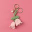 Womens Crochet Bell Orchid Keychain With Bell Knitted Keyrings Bag Pendant Decor Carousel 12