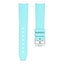 Textured Curved End Rubber Watch Strap - Navy with White Stitch (2405) Carousel 1