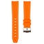 Textured Curved End Rubber Watch Strap - Navy with White Stitch (2405) Carousel 1