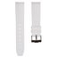 Textured Curved End Rubber Watch Strap - Navy with White Stitch (2405) Carousel 1
