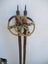 SH 264 - Kids Vintage Pair Skis - Made of Wood Metal and Leather Great Look Carousel 2