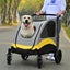 Folding Dog Travel Trolley Large Pet Carrier Cat Dog Jogger with Braked Wheels Carousel 2