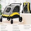 Folding Dog Travel Trolley Large Pet Carrier Cat Dog Jogger with Braked Wheels Carousel 5