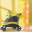 Folding Dog Travel Trolley Large Pet Carrier Cat Dog Jogger with Braked Wheels Carousel 8