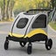 Folding Dog Travel Trolley Large Pet Carrier Cat Dog Jogger with Braked Wheels Carousel 11