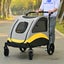 Folding Dog Travel Trolley Large Pet Carrier Cat Dog Jogger with Braked Wheels Carousel 10