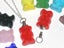 1pc Small Murano Glass Gummi Bear BOTTLE gummy vial necklace pendant Carousel 3