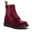 Dr Martens 1460 Vegan Pascal Cherry Red Velvet 8 Eye Boot Carousel 1