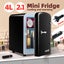 4L Mini Fridge 6 Can Portable Cooler Warmer Drinks Carousel 1