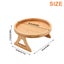 Couch Tray Burlywood Bamboo Folding Sofa Arm Clip Table for Snack Home Dormitory Carousel 6
