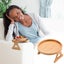 Couch Tray Burlywood Bamboo Folding Sofa Arm Clip Table for Snack Home Dormitory Carousel 7