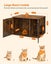 VASAGLE Feandrea Hidden Cat Litter Box Enclosure - Rustic Brown Carousel 3
