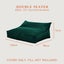 Cadence & Co. Wilde Ribbed Luxe Fleece Double Sofa Bean Bag Lounge Cover Emerald Carousel 4