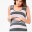 Ripe Maternity Stripe Nursing Tube Dress - Lilac/Steel/White Carousel 4