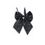 Womens Plain Black Shirt Collar Bow Tie Carousel 2
