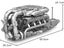 MOC Technology V8 Engine Eight Cylinder Engine Series, Gasoline Engine Block Kit Carousel 5