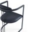 TNC Lunette Chair, Black Leather and Steel Frame Carousel 7