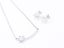 Titanium Steel & White Gold Earrings & Necklace Set Carousel 2