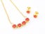 Zircon Gold Plated Titanium Steel Earrings Necklace Set Carousel 2