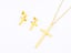 Titanium Steel Cross Necklace & Earrings Set Carousel 1