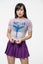 Nirvana Mesh Crop Top T Shirt Angelic Blue Mono Logo new Official Womens White Carousel 3