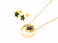 Elegant Titanium Steel Gold Plated Zircon Earrings and Necklace Combination Carousel 1