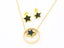 Elegant Titanium Steel Gold Plated Zircon Earrings and Necklace Combination Carousel 2