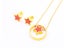 Elegant Titanium Steel Gold Plated Zircon Earrings and Necklace Combination Carousel 1