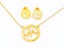 Classic Gold-Plated Earrings with Necklace Set Carousel 2