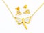 Gold-Plated Zircon Dragonfly Earrings and Necklace Set Carousel 2