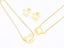 Cute Piggy Gold-Plated Pig Earrings and Necklace Set Carousel 1