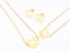 Cute Piggy Gold-Plated Pig Earrings and Necklace Set Carousel 2