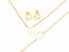 Gold Plated Heart Brilliant Choice Earrings Necklace Set Carousel 2