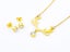 Gold-Plated Elk Antler Earrings and Necklace Set Carousel 1