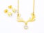 Gold-Plated Elk Antler Earrings and Necklace Set Carousel 2