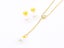 Delicate Gold-Pearl Earrings and Necklace Set Carousel 1