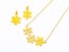 Elegant Gold-Plated Flower Earrings and Necklace Set Carousel 1