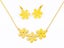 Elegant Gold-Plated Flower Earrings and Necklace Set Carousel 2