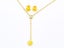 Gold-Plated Zircon Earrings and Necklace Set Carousel 1