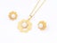 Gold-Plated Pearl Earrings and Necklace Set Carousel 1
