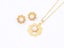 Gold-Plated Pearl Earrings and Necklace Set Carousel 2