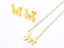 Gold-Plated Titanium Steel Earrings and Necklace Set Carousel 2