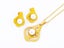 Gold-Plated Pearl Earrings and Necklace Set Carousel 2